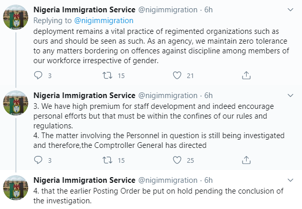 Nigeria Immigration Service suspends redeployment of five female officers who participated in Falz